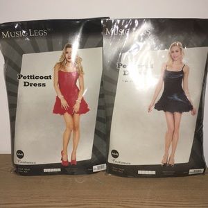 New Music Legs Petticoat Dress Black & Red O/S